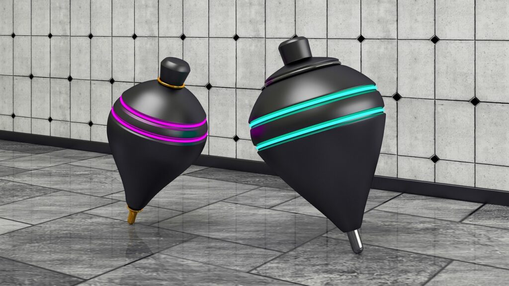 dance, spinning, spinning top, dancing, couple, love, ballet, style, lets dance, sci-fi, high tech, high-tech, fantastic, 3d, industry, female, fantasy, futuristic, girl, top, magenta, cyan, black, neon